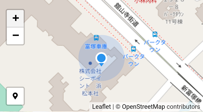 React Leaflet Locatecontrolライブラリを使って立体感のある現在地アイコンを作成する 株式会社シーポイントラボ 浜松のシステム Rtk Gnss開発